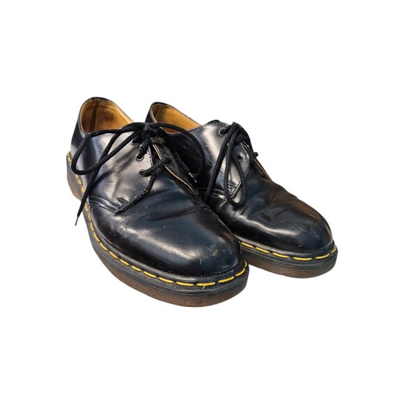 Doc Martens Black Leather Oxfords Womens size 10 Flats The Original Lace Up - Picture 2 of 11